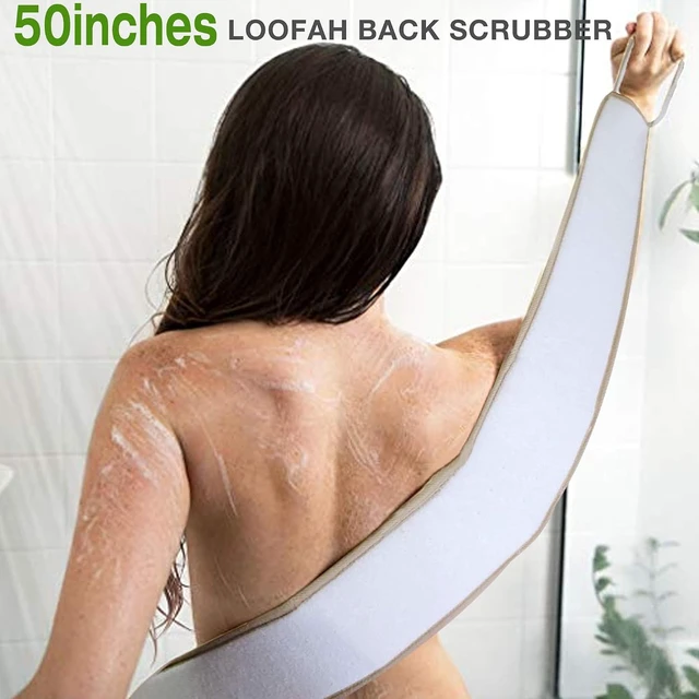 Alt view image 6 of 7 - Extra Long Natural Loofah Luffa Back Scrubber for Shower Deep Clean Exfoliating Body Brush for Men Women