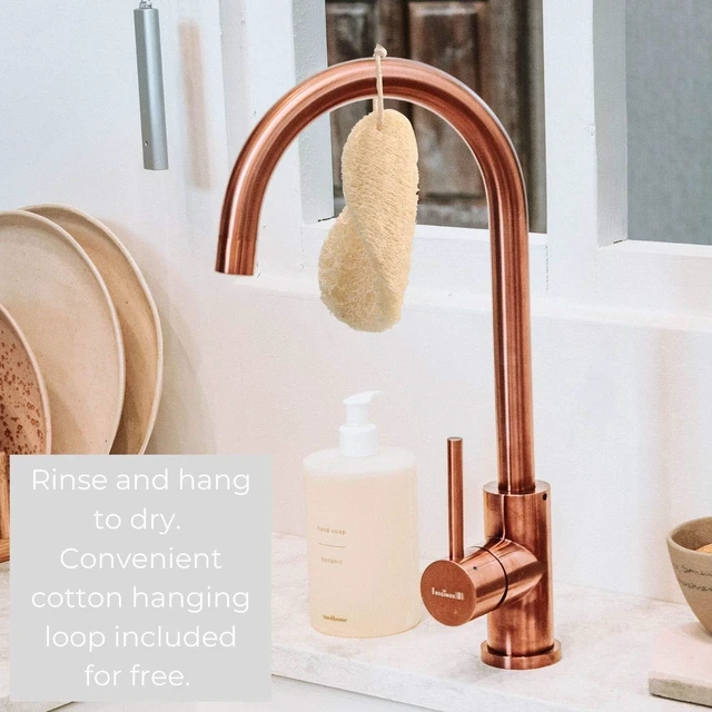 Alt view image 4 of 6 - Plastic-Free Compostable Cleaning Supplies, Biodegradable Plant-Based Dish Sponges, Eco-Friendly Natural Loofah Kitchen Scrubber Pads