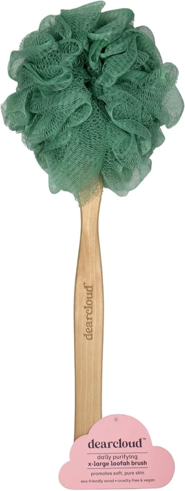 Main image of Long Handle Loofah Bath Brush for Shower Scrubbing