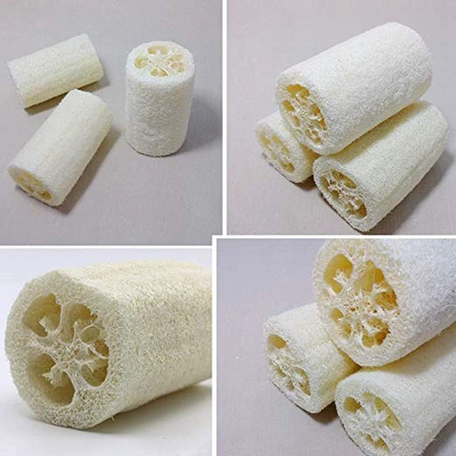 Alt view image 2 of 7 - SPA Bath Scrubber to Remove Dead Skin, Natural Loofah Sponge Set for Body Exfoliation