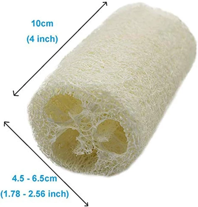 Alt view image 3 of 7 - SPA Bath Scrubber to Remove Dead Skin, Natural Loofah Sponge Set for Body Exfoliation
