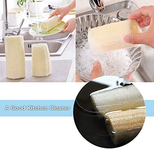 Alt view image 5 of 7 - SPA Bath Scrubber to Remove Dead Skin, Natural Loofah Sponge Set for Body Exfoliation