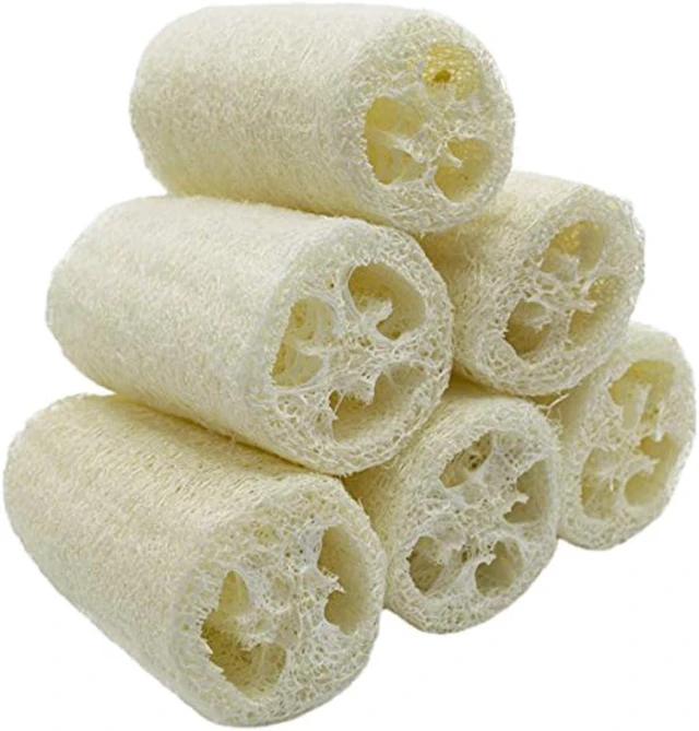 Main image of SPA Bath Scrubber to Remove Dead Skin, Natural Loofah Sponge Set for Body Exfoliation