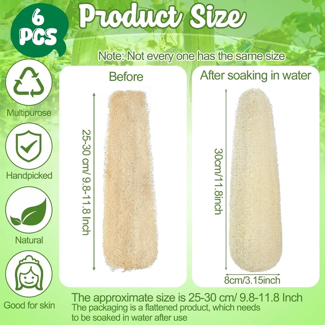 Alt view image 2 of 7 - Natural Organic Loofah Bath Body Scrubber Sponges