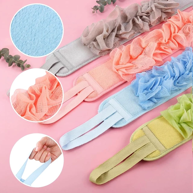 Alt view image 3 of 7 - Exfoliating Shower Back Scrubber Washcloth Set
