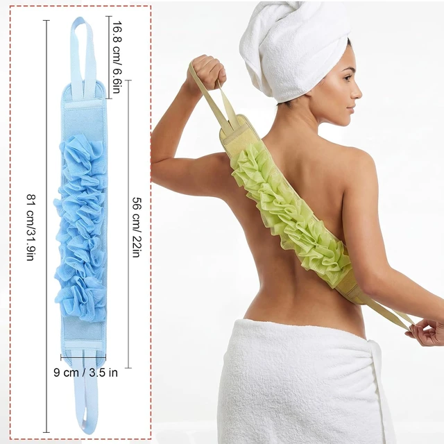 Alt view image 2 of 7 - Exfoliating Shower Back Scrubber Washcloth Set