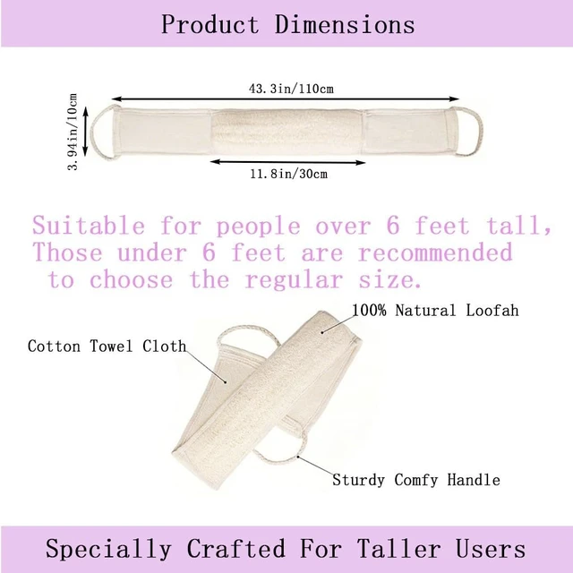 Alt view image 2 of 6 - Extra-Long Design, Natural Loofah Back Scrubber