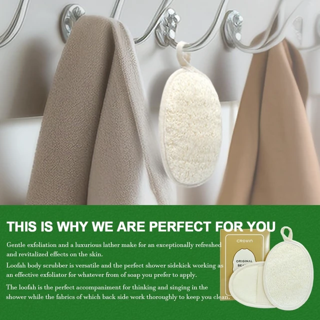 Alt view image 7 of 7 - Pure Natural Loofah Sponge for Body Exfoliation and Shower Cleaning