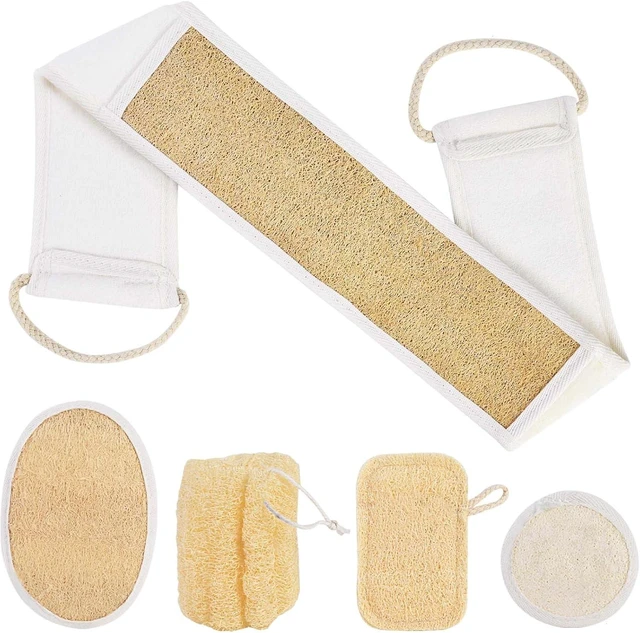 Main image of Natural Loofah Exfoliating Body Back Scrubber Bath Shower Sponge Luffa Wash Tool for Women Men Face Body Dishes Cleaning