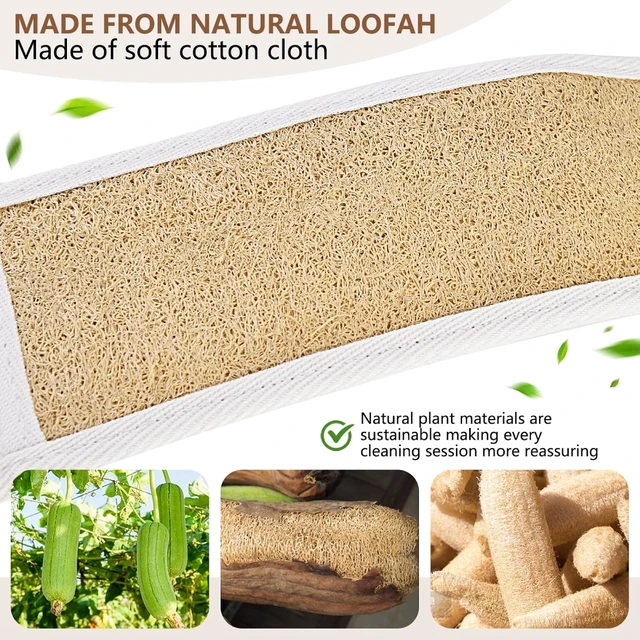 Alt view image 2 of 7 - Natural Loofah Exfoliating Body Back Scrubber Bath Shower Sponge Luffa Wash Tool for Women Men Face Body Dishes Cleaning