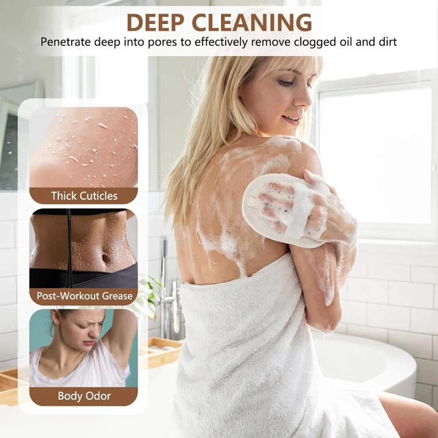Alt view image 5 of 7 - Natural Loofah Exfoliating Body Back Scrubber Bath Shower Sponge Luffa Wash Tool for Women Men Face Body Dishes Cleaning
