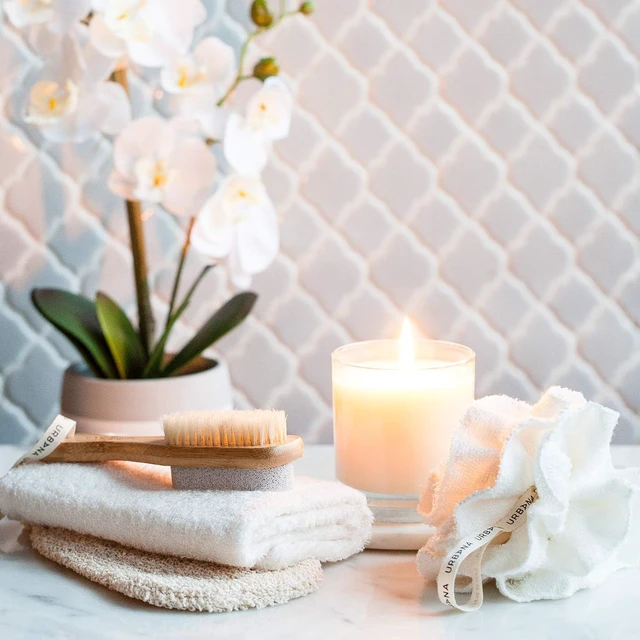 Alt view image 6 of 6 - Spa Prive Home Bath and Shower Pouf Set