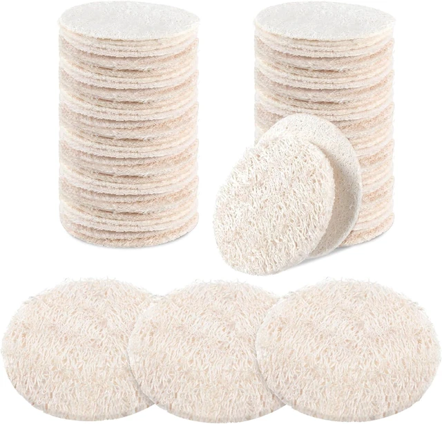 Main image of Natural Loofah Exfoliating Pads for Face and Body Scrub
