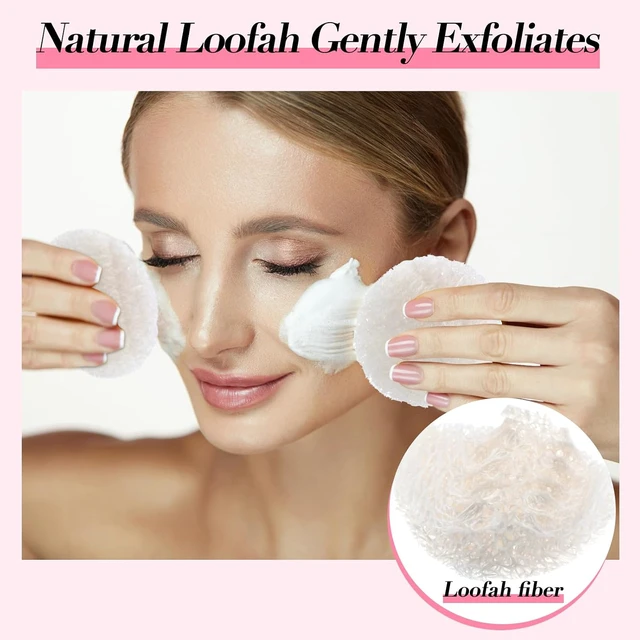 Alt view image 3 of 6 - Natural Loofah Exfoliating Pads for Face and Body Scrub