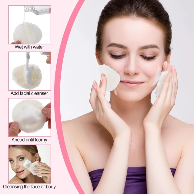 Alt view image 6 of 6 - Natural Loofah Exfoliating Pads for Face and Body Scrub