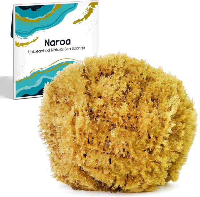 Main image of Natural Exfoliating Sea Loofah Sponge for Bathing | Eco-Friendly Unbleached Body Scrubber Puff | Sustainable Plastic-Free Shower Tool