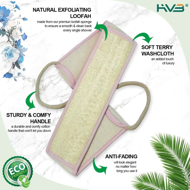 Alt view image 2 of 5 - Deep Cleansing & Skin Revitalizing, Exfoliating Body Wash Tool, Natural Loofah Back Scrubber for Shower