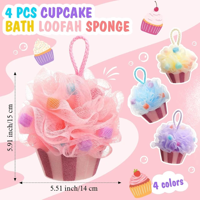 Alt view image 2 of 6 - Cartoon Cupcake Shape Bath Loofah Sponges for Birthday Gift