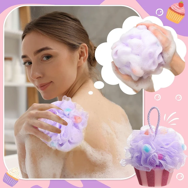 Alt view image 4 of 6 - Cartoon Cupcake Shape Bath Loofah Sponges for Birthday Gift