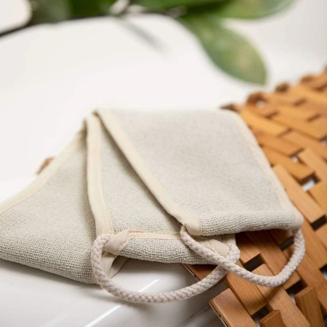 Alt view image 6 of 7 - Toem® Double-Sided Exfoliating Back Scrubber Strap with Handle for Shower Bathing