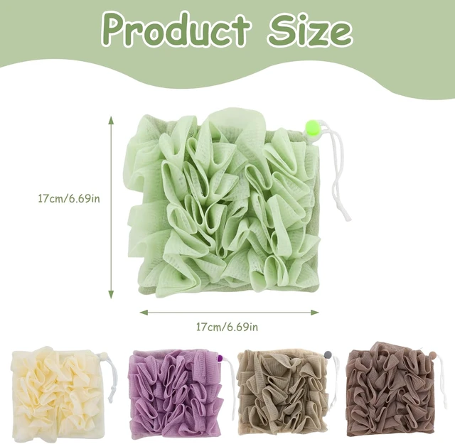 Alt view image 2 of 7 - Deep Cleansing Body Scrubber for Smooth Skin in Bath & Shower, Natural Loofah Soap Bars for Exfoliation
