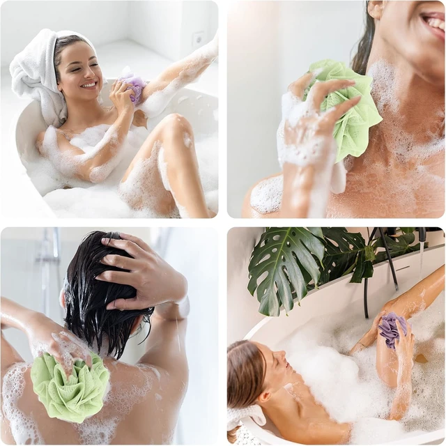 Alt view image 7 of 7 - Deep Cleansing Body Scrubber for Smooth Skin in Bath & Shower, Natural Loofah Soap Bars for Exfoliation