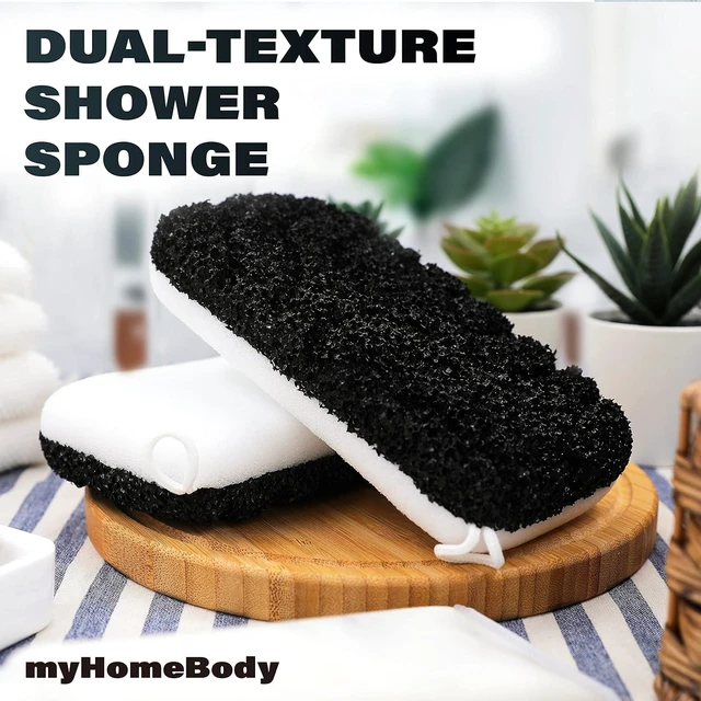 Alt view image 2 of 6 - Dual-Texture Loofah Bath Sponge for Men Exfoliation