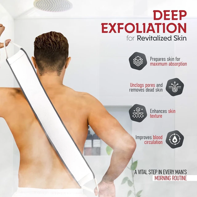 Alt view image 6 of 7 - Loofah Sponge, Men's Back Scrubber for Shower