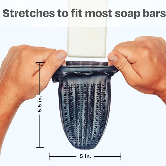 Alt view image 5 of 7 - Gentle Body Scrubber Saver Net, Loofah Pouch for Bar Soap, Exfoliating Mesh Soap Bag