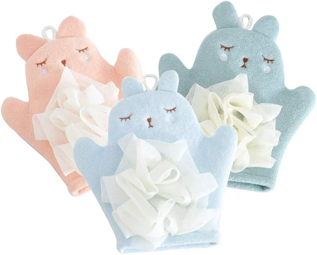 Main image of Cute Animal Shower Bathing Mitt Loofah Soft Wash Sponge Body Scrub for Baby Toddler Kids