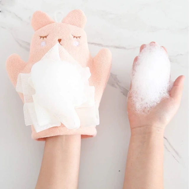 Alt view image 3 of 5 - Cute Animal Shower Bathing Mitt Loofah Soft Wash Sponge Body Scrub for Baby Toddler Kids