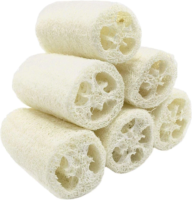 Main image of 6 Pack Natural Organic Loofah Sponge Body Scrubber Spa Exfoliating Wash Luffa