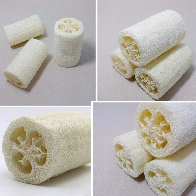 Alt view image 5 of 6 - 6 Pack Natural Organic Loofah Sponge Body Scrubber Spa Exfoliating Wash Luffa