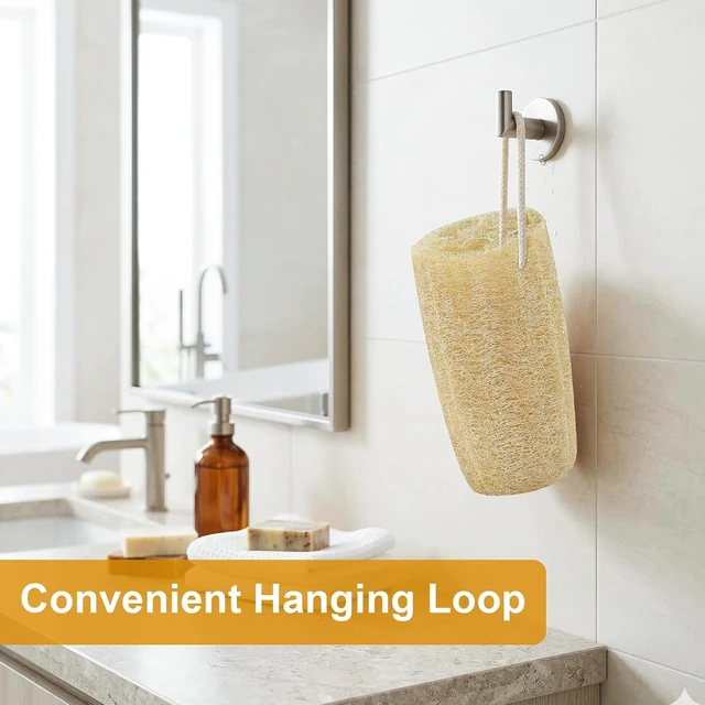 Alt view image 7 of 7 - Organic Natural Loofah Sponge Eco-Friendly Biodegradable Luffa Body Scrubber Exfoliating Bath Shower Tool for Deep Cleaning