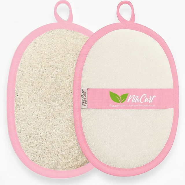 Alt view image 7 of 7 - Natural Loofah Sponge for Women Bath Body Exfoliator