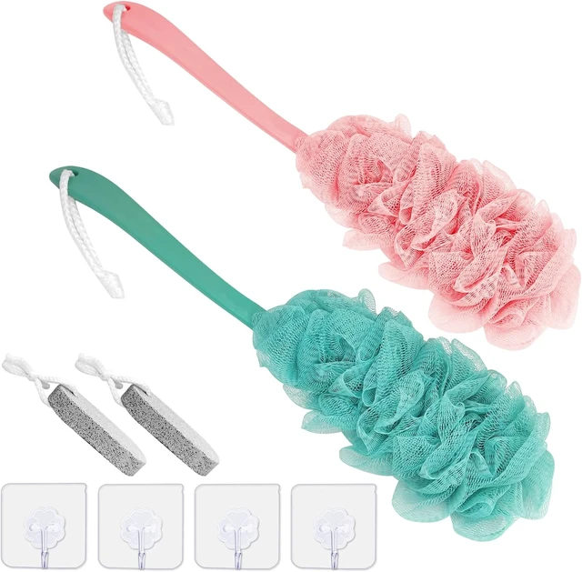 Alt view image 7 of 7 - Dual Pack Bath Back Scrubber Sponge Loofah for Shower Use