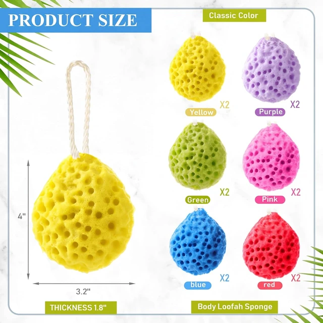 Alt view image 2 of 7 - Deep Cleansing Body Loofah Set Gentle Exfoliating Scrubber for Men Women Baby Bath Shower Accessories