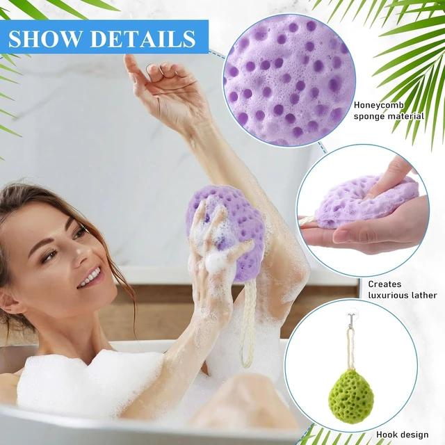Alt view image 4 of 7 - Deep Cleansing Body Loofah Set Gentle Exfoliating Scrubber for Men Women Baby Bath Shower Accessories