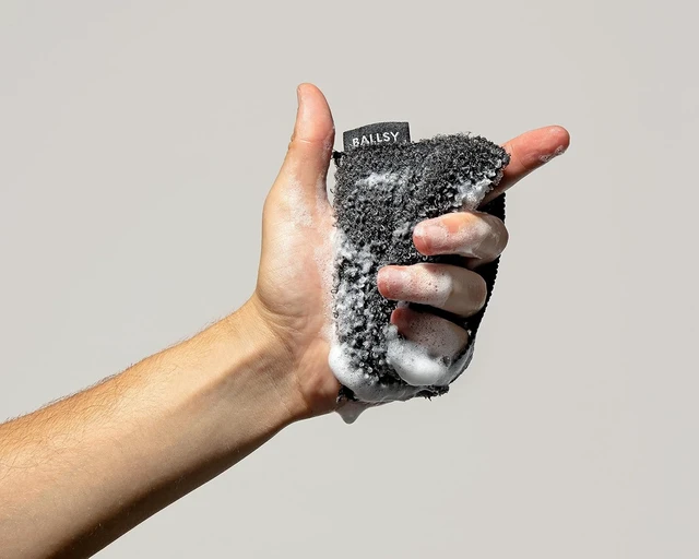 Alt view image 5 of 6 - Loofah for Men, Male Shower Pouf, Convenient Bath Sponge