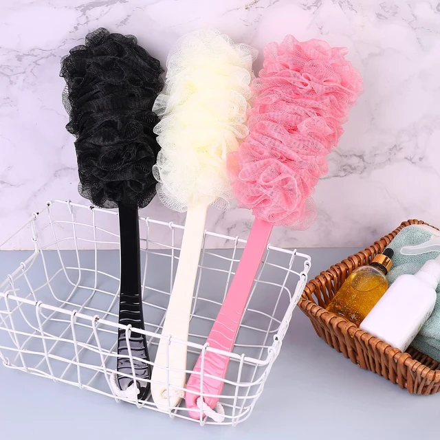 Alt view image 5 of 7 - Loofah on a Stick Body Exfoliator Sponge Bath Brush for Men and Women, Long Handle Back Scrubber Brush for Shower