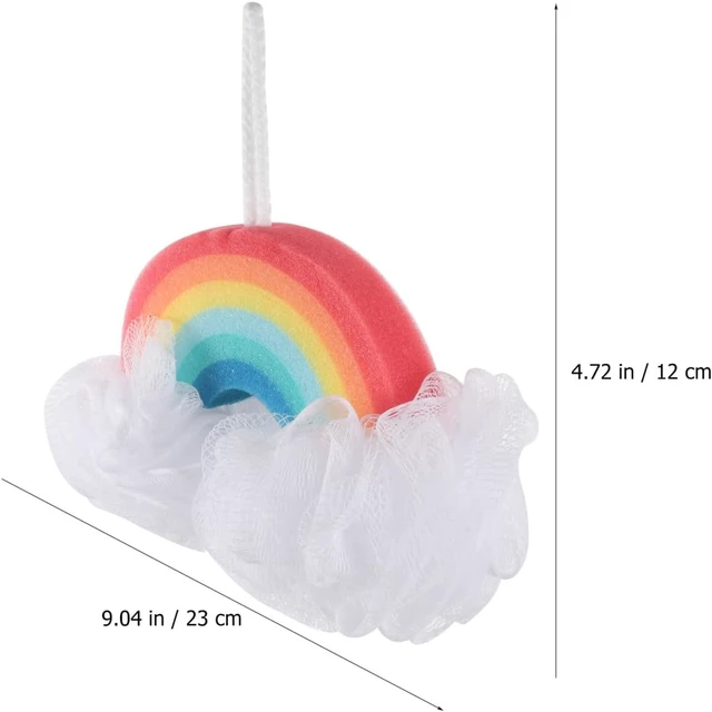 Alt view image 4 of 7 - Colorful Shower Luffa for Men Women Kids, Exfoliating Loofah Puff & Body Scrubber, Rainbow Bath Sponge Set