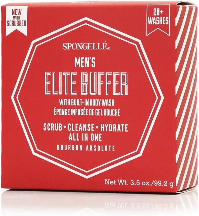 Alt view image 6 of 6 - Made in USA, Dermatologist-Tested, Vegan, Bourbon Absolute | Body Wash Infused Exfoliating Body Scrubber | Loofah Sponge For Men | Gift For Father's Day, Men's Elite Buffer