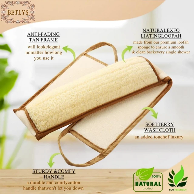Alt view image 2 of 7 - Relaxing Bath Sponge, Deep Cleaning Luffa Back Exfoliator for Men & Women, Natural Loofah Body Scrubber for Shower