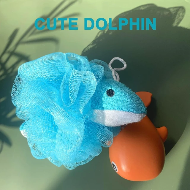 Alt view image 4 of 7 - Animal Design Loofah Exfoliating Bath Sponge Pouf Mesh Scrubber Ball for Kids Children Body Cleaning Rich Foam Bubble