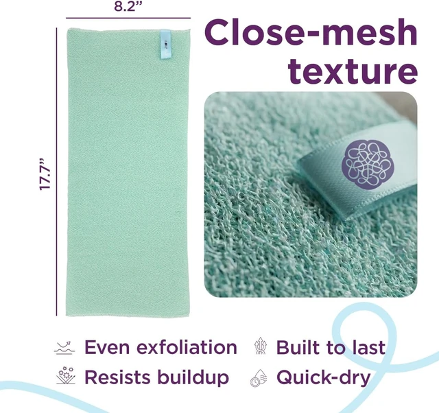 Alt view image 2 of 7 - Flexible Body Wash Cloth for Smooth Skin, Love Being Scrubbed Stretchy Exfoliating Back Scrubber for Shower and Bath