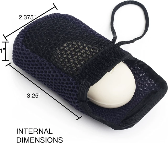 Alt view image 5 of 5 - Dual-Sided Exfoliating Body Scrubber Soap Pouch