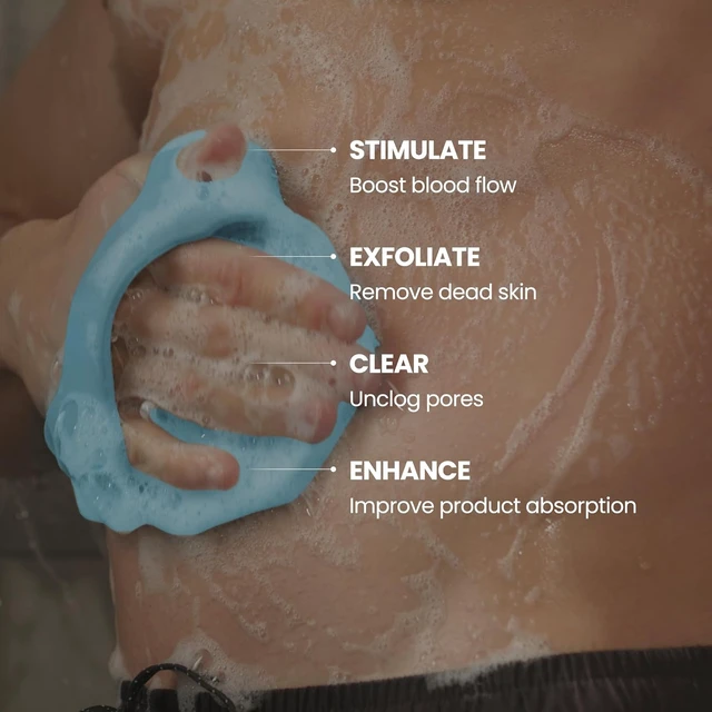 Alt view image 4 of 7 - Gentle Exfoliating Sponge for Shower, Silicone Body Wash Brush