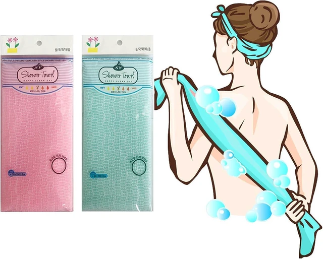 Main image of High-Quality Exfoliating Loofah Towel Korean Style Long Back Scrubber African Bath Net Softening Texture Shower Sponge