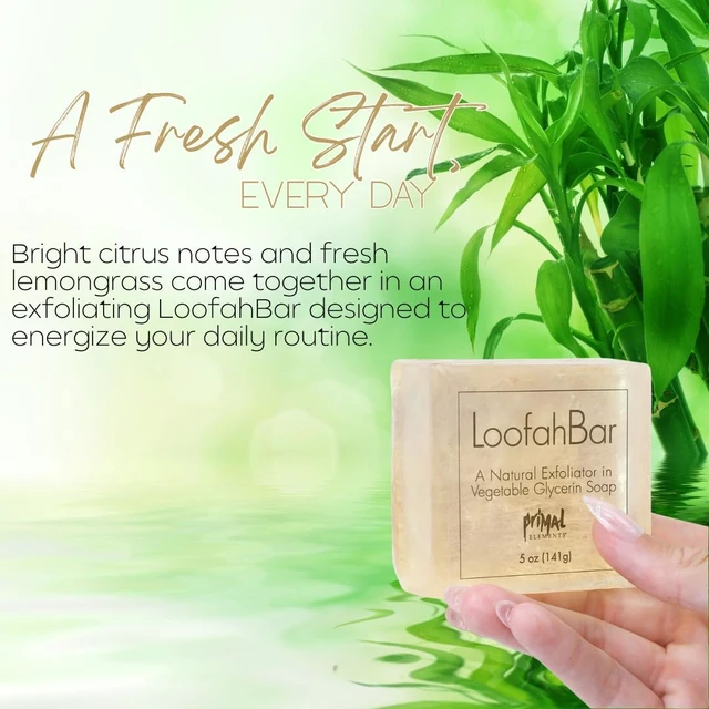 Alt view image 2 of 7 - Lemongrass Loofah Exfoliating Soap Bar