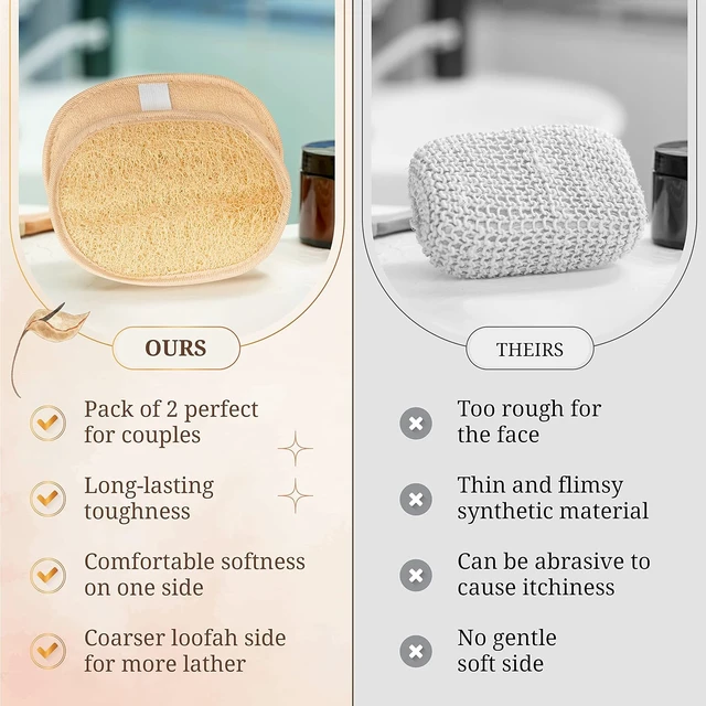 Alt view image 5 of 7 - Egyptian Luffa Body Exfoliating Sponge Set for Shower